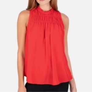 Joie Limited Edition Cayenne Smocked Sleeveless Top
